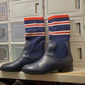 NEW Navy sock Chelsea boots